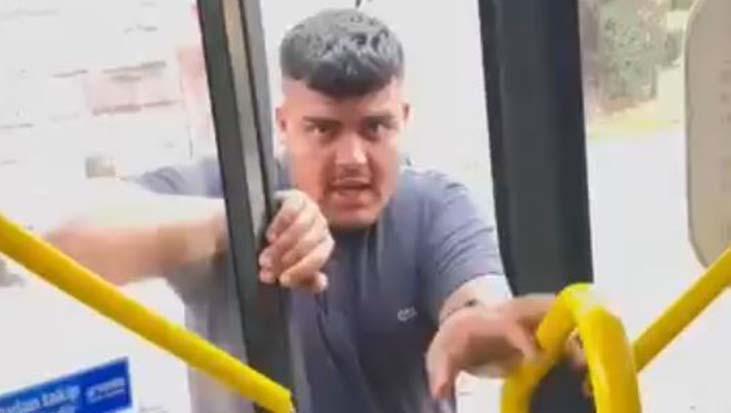 NKARA’DA OTOBÜSTE ŞİDDET ANI KAMERADA